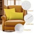 thumbnail image 4 of Yellow Outdoor Pillow Covers, Waterproof Decorative Throw Pillowcases Set of 2, Pure Yellow Couch Cushion Cases with Zipper for Outside Patio Garden Sofa 20"x12", 4 of 9