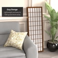 thumbnail image 6 of Red Lantern 4 ft. Short Window Pane Shoji Screen - Walnut - 4 Panels, 6 of 7