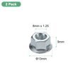 thumbnail image 3 of Uxcell 2-Pack Flange Guide Bar Nuts 503220001 8mm x 1.25 Thread 13mm Manganese Steel Chainsaw Parts, 3 of 6
