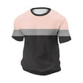 thumbnail image 3 of cocolona Mens T-Shirts Summer Short Sleeve Crew Neck Tops Basic Tees Fashion Casual Color Block Blouses, 3 of 6