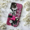 thumbnail image 5 of Black & Pink Pop Art Collage Phone Case, Retro Grunge Disco 8 Ball Cover for iPhone 17 16 15 14 13 12 11 Pro Plus Mini, 5 of 6