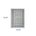 thumbnail image 3 of 5' X 8' Ivory And Blue Oriental Power Loom Stain Resistant Area Rug, 3 of 6