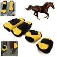 thumbnail image 3 of Horse Tendon Boots, Quick Release Strong Support Reduce Damage Adjustable Horse Support Boots with Hook and Loop for Riding Shock Absorbing Jumping Protection Yellow, 3 of 7