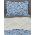 thumbnail image 3 of Blue Comforter & Sham Bedding Set, Retro Style Little Blossoms Plumbago Flowers Natural Gentle Springtime Ornaments, 3 pcs Duvet Set Microfiber Filling Quilt, 5 Sizes, Blue Grey White, by Ambesonne, 3 of 4