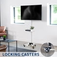 thumbnail image 4 of VIVO White Mobile TV Cart for 13" to 60" LCD LED Flat Panel | Stand with Wheels, 4 of 9