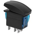 thumbnail image 3 of 5Pin On Off Switch, Multiple Protections Blue Backlit Marine Boat Rocker Switch Reinforced Back Design Universal  For 12-24V Vehicles Yachts SUV Trucks, 3 of 8