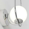 thumbnail image 4 of Artika Bloom Contemporary LED Wall Sconce Light Chrome Frosted Diffuser, 4 of 5