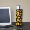 thumbnail image 5 of 20 Oz Black Sunflower Coffee Tumbler Double Wall Insulated Stainless Steel Water Bottle | Metal Reusable Thermoses Flask with Cup Cap | Leak & Sweat Proof with Anti-Dust Lid, 5 of 7