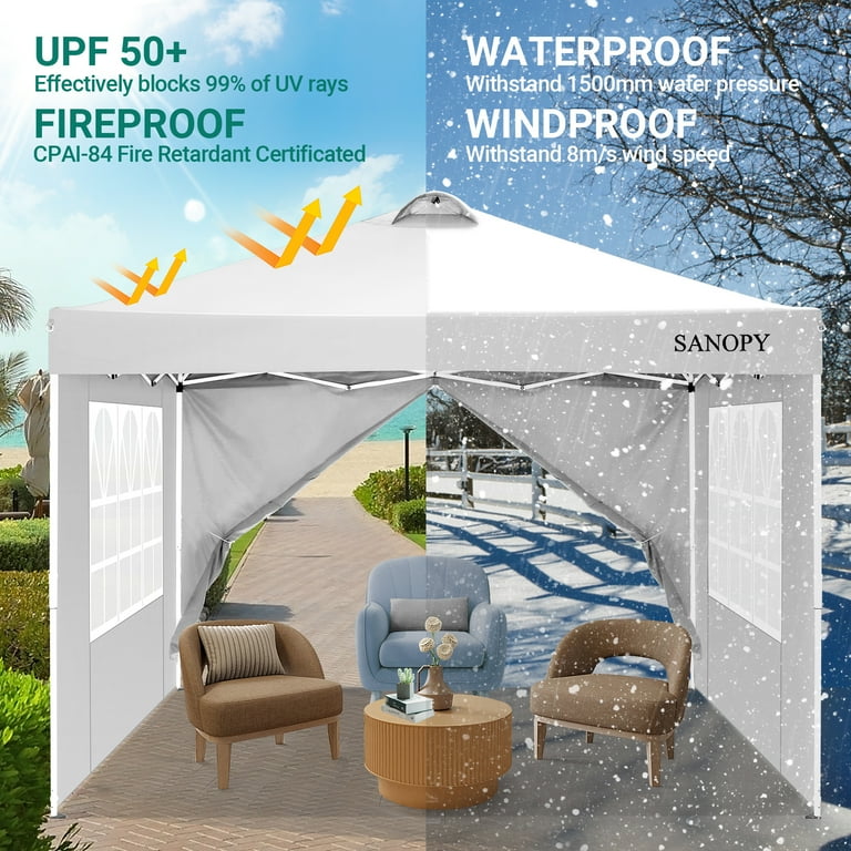 SANOPY 10 x 10 Straight Leg Pop up Canopy Tent Easy Two Person
