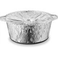 thumbnail image 3 of Disposable Aluminum Pot With Lid Complete Set Good to use on Stove (15, Small: 3.5Qrtz: 9X5 (LXH)), Silver, 3 of 5