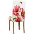 thumbnail image 4 of ABPHQTO Funda protectora para silla elástica con diseño de amapolas de acuarela, funda protectora para comedor, Hotel, boda, fiesta, juego de 4, 4 of 4