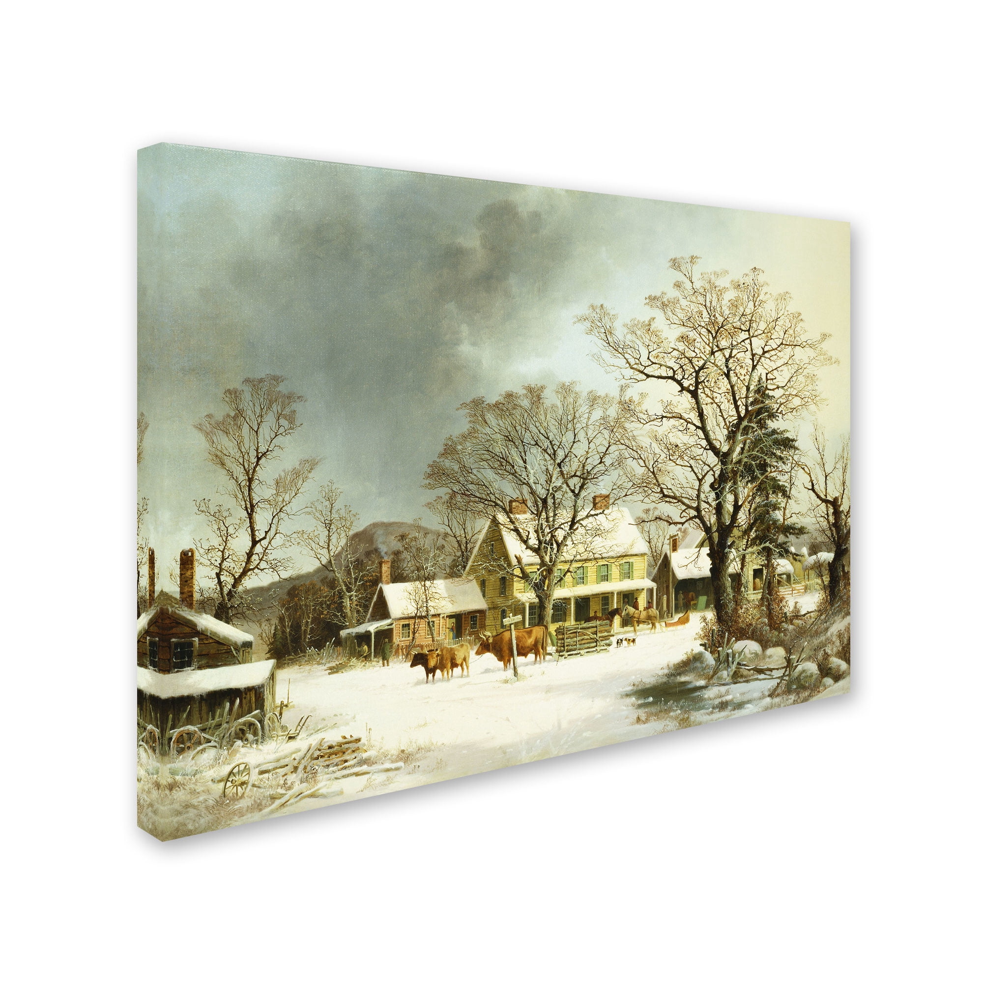Trademark Fine Art "Seven Miles to Salem 1863" Canvas Art by George Durie
