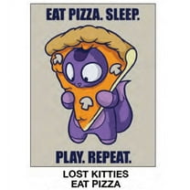 Super Soft Throws - Lost Kitties - Eat Pizza New 45x60" Blanket