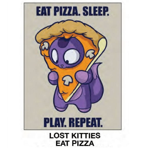 Super Soft Throws - Lost Kitties - Eat Pizza New 45x60" Blanket
