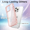 thumbnail image 3 of JETech Glitter Case for iPhone 16 Pro 6.3-Inch, Bling Sparkle Shockproof Phone Bumper Cover, Cute Sparkly for Women and Girls (Pink), 3 of 7
