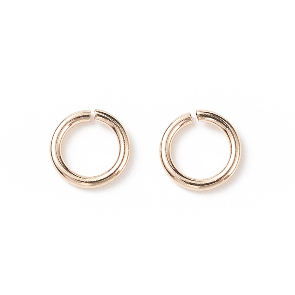 100 pc 1/20 14K Gold Filled Open Jump Rings Yellow Gold Filled Saw Cut Round 20 Gauge 5x0.76mm Inner Diameter: 3.5mm