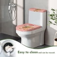 thumbnail image 4 of HELLHERO Elastic Fabric Toilet Seat Covers & Stays in Place Round Toilet Lid Dust Cover & Stretch for Gift Universal, 4 of 8
