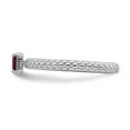 thumbnail image 3 of 925 Sterling Silver Stackable Expressions Created Ruby Single Stone Ring Size: 8; for Adults and Teens; for Women and Men, 3 of 5