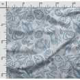 thumbnail image 2 of Soimoi Sea Shell Print, Silk Fabric, Decor Sewing Fabric by The Yard 42 Inch Wide,Decorative Fabric for Shirts Suits Ties, Dusty Blue, 2 of 5