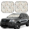 thumbnail image 2 of Picia Outdoor Living 2 Piece Car Windshield Sun Shade Foldable | Foldable Sun Shield for Front Window Blocks UV Rays and Keeps Your Vehicle Cool-Small, 2 of 7
