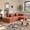 Orange, variant on Meeyar 91" Boneless Modular Sectional Sofa with L Shaped Chaise, Cloud Couch for Living Room, Carbon Black