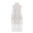 thumbnail image 1 of bar III Robe Moulante Burnout pour Femmes, Blanche, Très Petite, 1 of 2