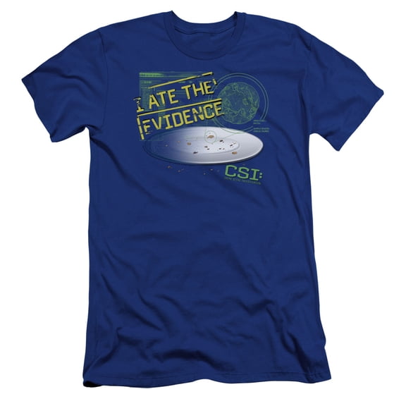 Csi I Ate The Evidence Premium Canvas Adult Slim Fit 30/1 T-Shirt Royal Blue