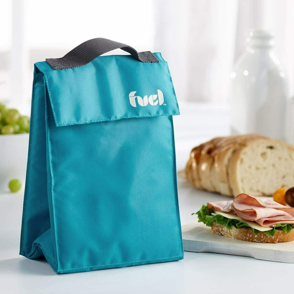 Trudeau Fuel Insulated Medium Lunch Bag / Tote - Tropical Blue - Walmart.com