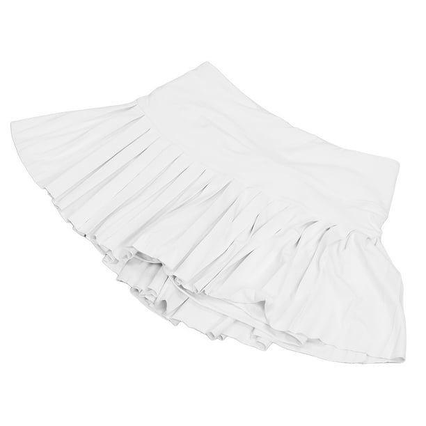 Tennis?Skirt, Summer?Pleated?Skirt White With Pockets For Fitness For