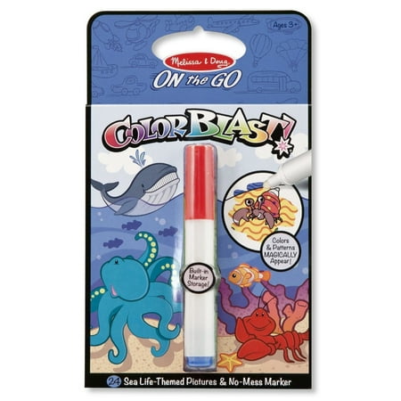 Melissa & Doug On the Go ColorBlast! Activity Book: Sea Life - 24 Pictures and No-Mess Pen