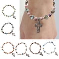 thumbnail image 2 of Giaone Beads Cross Bracelet Cross Pendant Bracelet Cloth Accessories for Daily Wear, 2 of 11