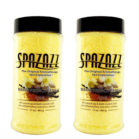 Spazazz Aromatherapy Spa and Bath Crystals - Warm French Vanilla 17oz (2 Pack)
