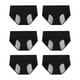thumbnail image 1 of Sonducket 6 unids/set de ropa interior Menstrual para adolescentes, pantalones transpirables y a prueba de fugas para mujeres Ropa interior Negro M, 1 of 6