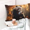 thumbnail image 4 of Honeii Maple Forest Panda Print Pillow Cases,Plush Throw Pillow Covers,Decorative Pillowcase for Sofa, Couch, Living Room-14"x20", 4 of 6