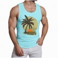 thumbnail image 3 of NOLDARES Mens Workout Tank Tops Cotton Loose Fit Soft Gym Muscle Shirt Sleeveless Classic T Shirts Summer Beach(Mint Green,M), 3 of 9