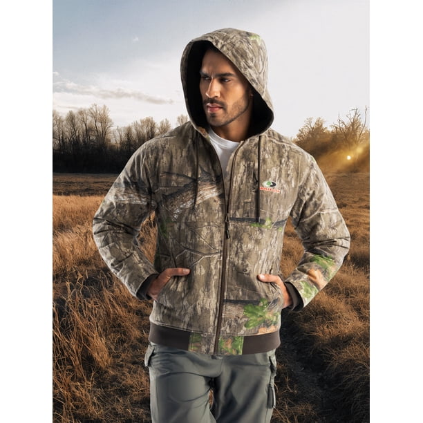 Mossy Oak Men's Sherpa Lined Bomber Jacket, Mossy Oak Country