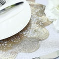 thumbnail image 4 of BalsaCircle 6 Gold Round 15" Romantic Floral Lace Vinyl PLacemats Doilies Wedding Party Decor, 4 of 8