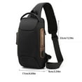 thumbnail image 2 of Minnieouse Bolsa de pecho de gran capacidad con puerto de carga USB y apariencia elegante para viajes diarios y de ocio Bolsas de mensajero y de hombro Oro gris a juego, 2 of 6