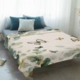 thumbnail image 4 of Eucalyptus Leaves Blanket Soft Cozy Warm Throw Blanket for Couch, Plush Fuzzy Flannel Fleece Blankets for Sofa, Spring Summer Botanical Sage Green Rustic Bed Blankets Gifts for Men, 50"x60", 4 of 9