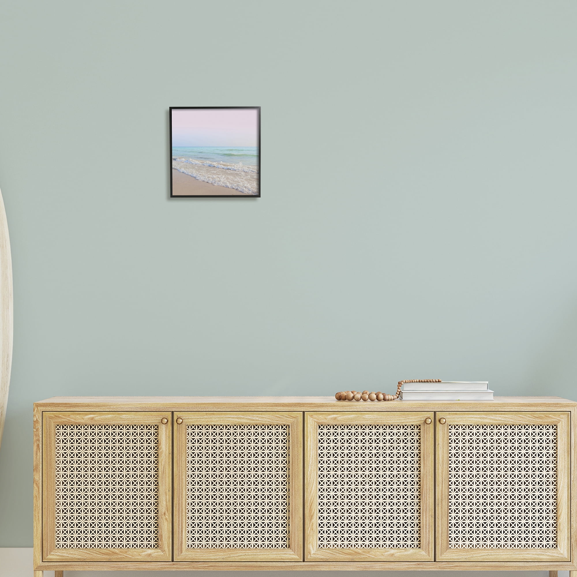 Stupell Industries Aesthetic Beach Pastel Foamy Waves Pink Skies ,12 x 12, Design by Dan Meneely