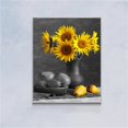 thumbnail image 4 of Negro Blanco Girasol Pintura Lienzo Girasol Impresiones Arte De Pared Impermeable Amarillo Floral Pintura Para Oficina Dormitorio Sala De Estar 3 Piezas Serendint HA019466-00, 4 of 7