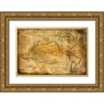 thumbnail image 1 of Murdock, Ramona 24x17 Gold Ornate Wood Framed with Double Matting Museum Art Print Titled - Vintage Map II, 1 of 4
