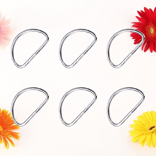 UPGRATOR 100PCS Metal D Ring for Armor for Craft Making Silver