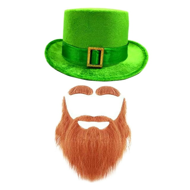 Accesorio de disfraz de regalo de sombrero del Día de San Patricio para celebración, disfraces y festividades Verde marrón