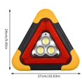 thumbnail image 2 of Matsuzay Luz de trabajo portátil Carga solar Coche Triángulo Luz roja blanca Señal de advertencia Carga USB Luz de inundación LED con cinco modos de Iluminación y accesorios Matsuzay HA024043-00, 2 of 6
