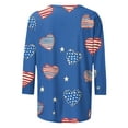 thumbnail image 4 of Gamivast Womens Clothing 4Th of July Outfits for Women,3/4 Sleeve Crew Neck T-Shirt Tunic Tops Blouses, Fashion Print Tee Shirt Independence Day Shirts Blue XXL My Order History Online, 4 of 5