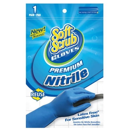 Big Time Products 12111-26 Nitrile Gloves, Latex-Free, Blue With Flocked Cotton Lining, Small, Pr.