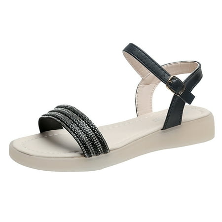 

adviicd Rainbow Sandals Women Women s Flats Sandals Ankle Strap Open Toe Sandal Beach Bohemia Fashion Platform Outdoor Flats Shoes Trendy