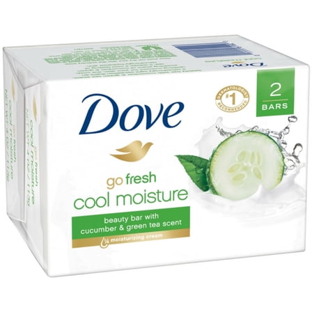 4 Pack - Dove go fresh Beauty Bar Cucumber and Green Tea 4 oz, 2 Bar