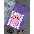 thumbnail image 3 of Smile Slogan. Shaped T-Shirt Women -Image by Shutterstock, Female 3X-Large, 3 of 4